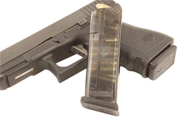 ETS Group GLK1910 Pistol Mags  10rd 9mm Luger Compatible w/ Glock 26/19 Gen1-5 Clear Polymer