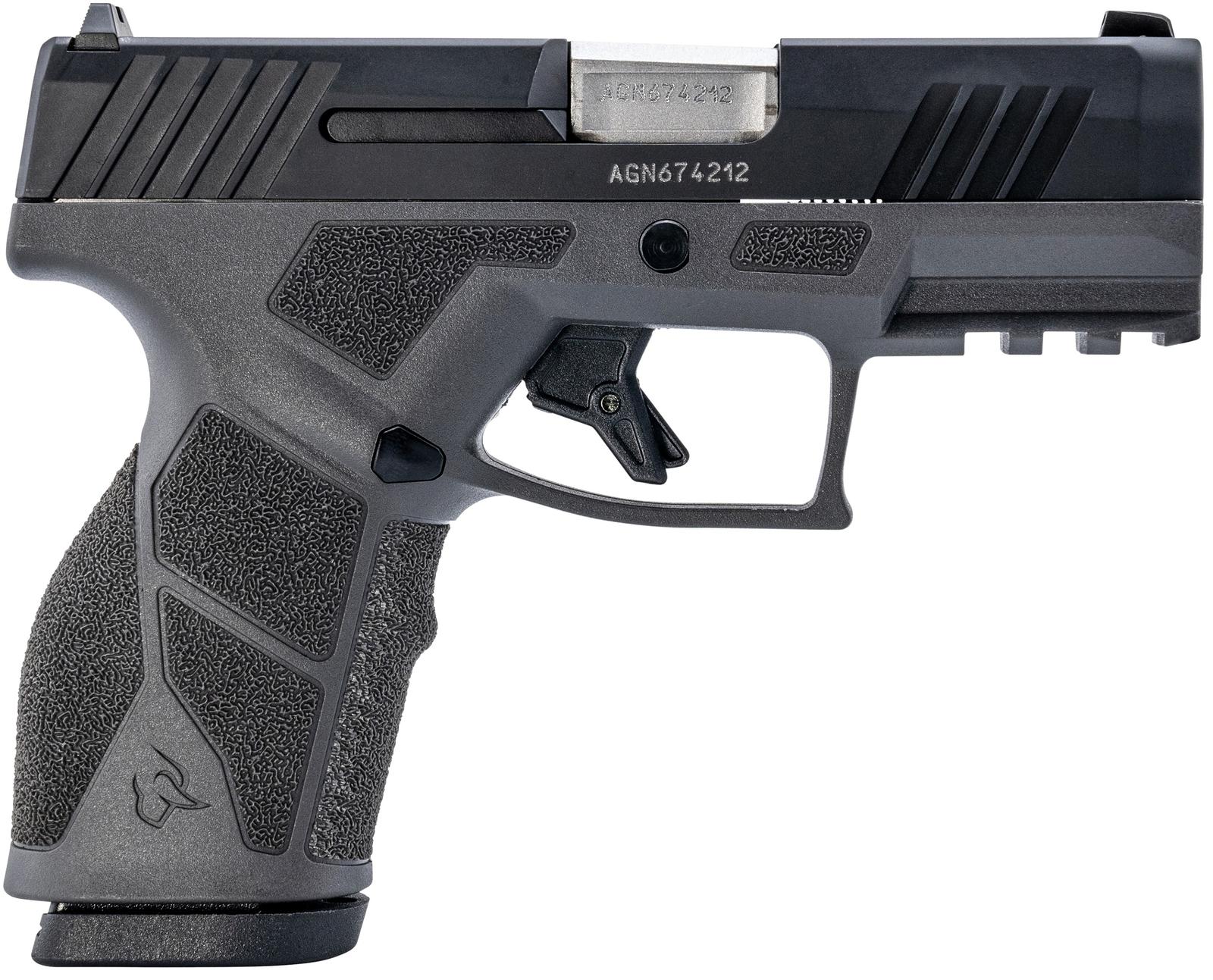 Taurus 1-GX2931G GX2  9mm Luger 13+1 3.37" Matte Stainless Steel Barrel, Matte Black Serrated Stainless Steel Slide, Gray Polymer Frame w/Picatinny Rail, Polymer Grip
