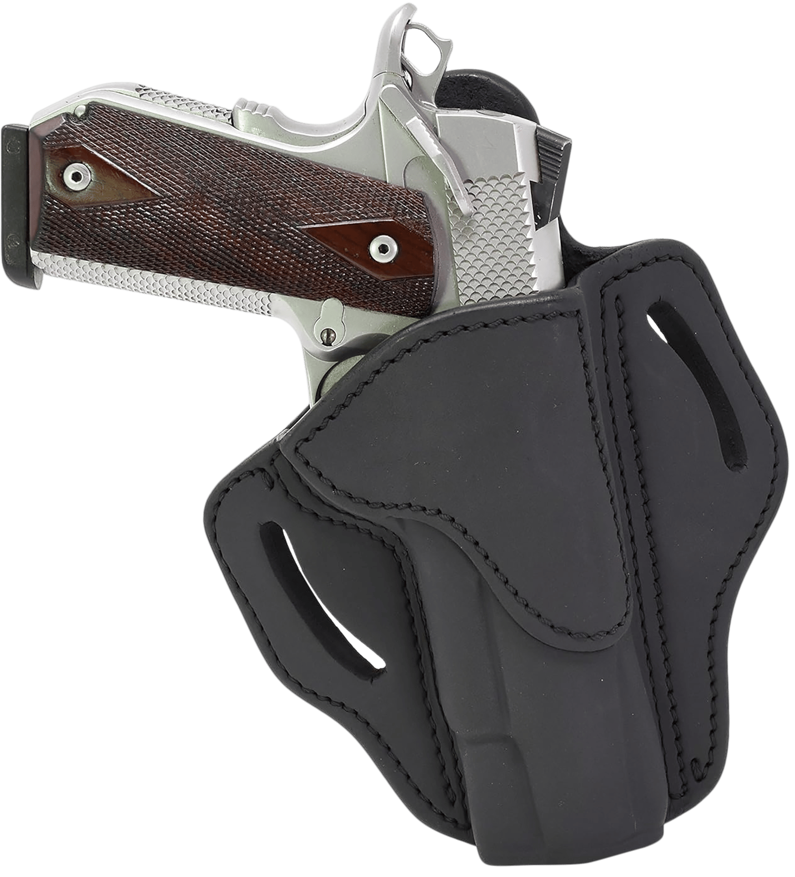 1791 Gunleather BH1SBLR BH1  OWB 01 Stealth Black Leather Belt Slide Fits 4-5" 1911