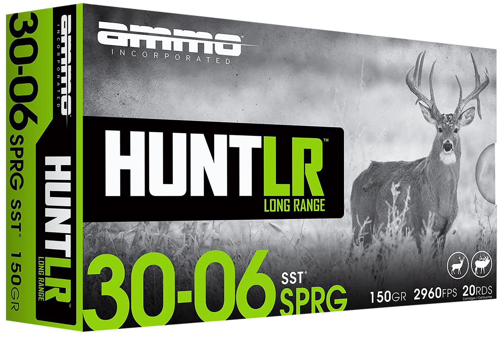 Ammo Inc 3006150SSTA20 Hunt Long Range 30-06Springfield 150gr Super Shock Tip 20 Per Box/10 Case
