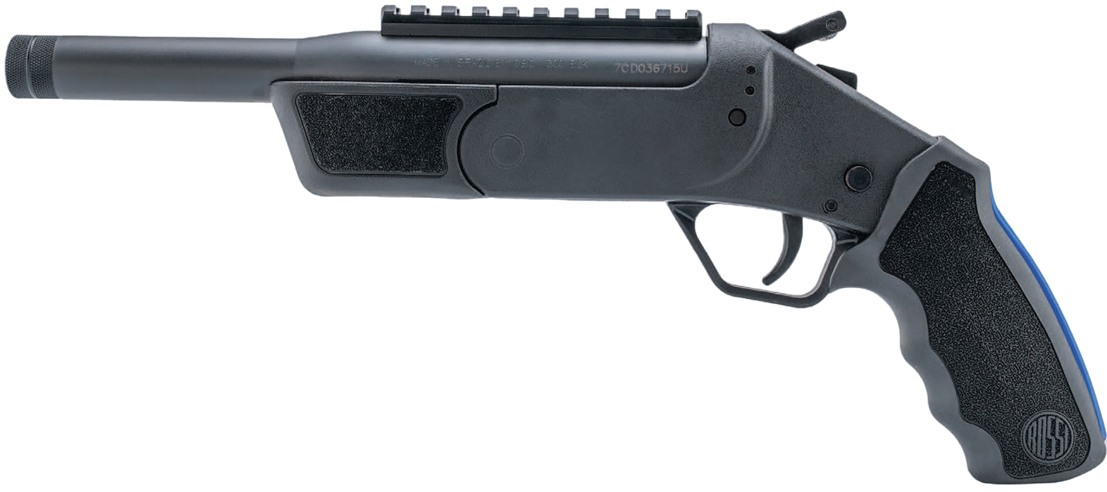 Rossi SSPB9300-BK Brawler  300 Blackout 1rd 9" Matte Black Single Shot Barrel, Picatinny Rail Receiver, Black Polymer Frame, Black Textured Rubber Grip
