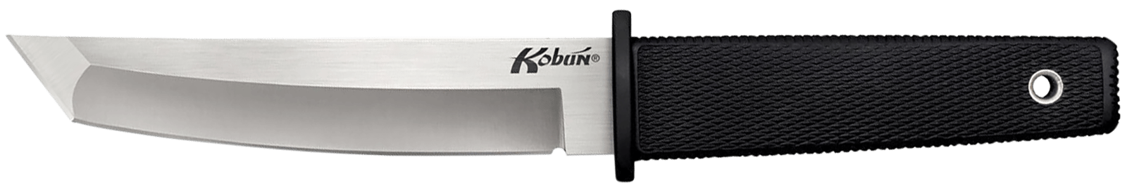 Cold Steel CS17T Kobun  5.50" Fixed Tanto Plain AUS-8A SS Blade/Black Deep Checkered Kray-Ex Handle Includes Belt Clip/Sheath