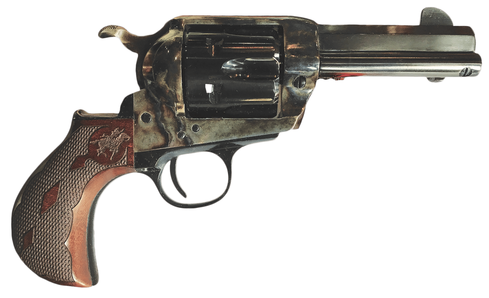 Cimarron PP340MALO2 El Malo 2 357 Mag 38 Special 6 Shot 3.50" Color Case Hardened Octagon Barrel, Color Case Hardened Frame, Smooth Walnut Grip, Exposed Hammer