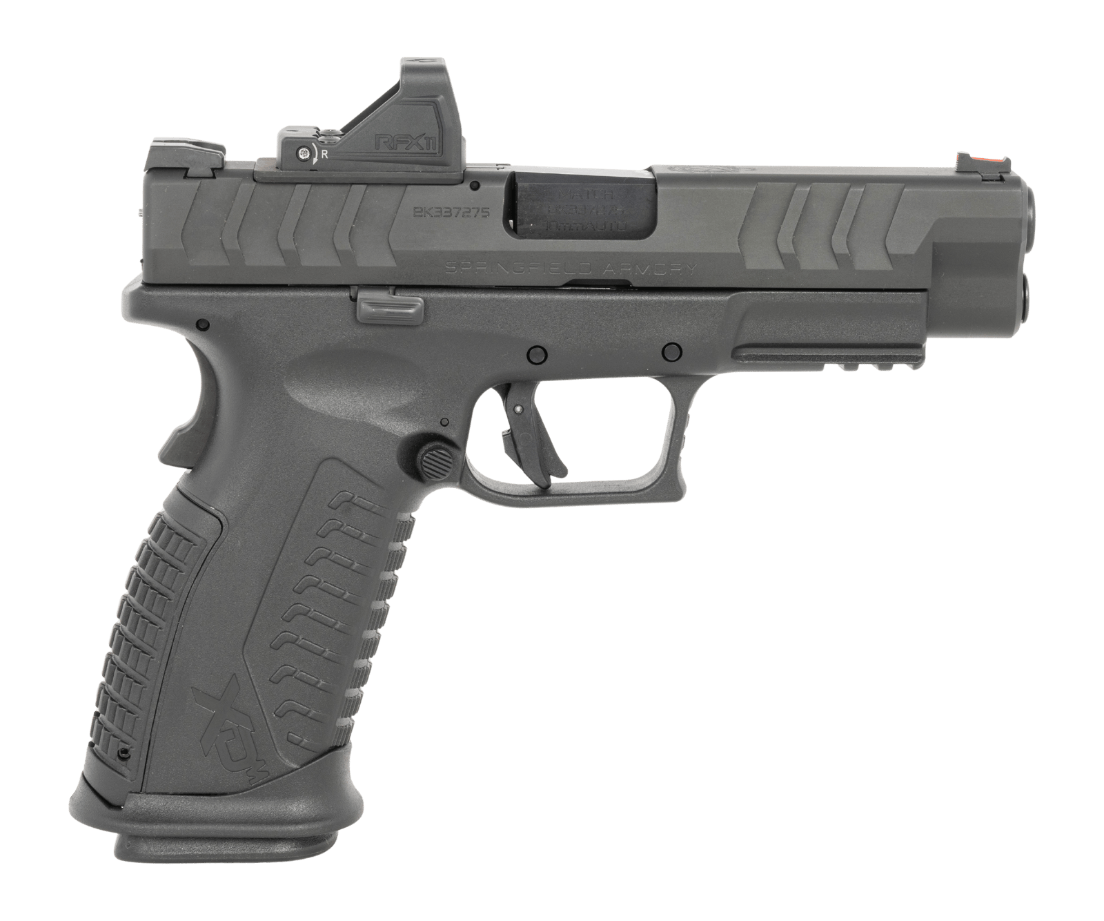 Springfield Armory XDME94510BHCOSPPAC XD-M Elite OSP Gear Pac Full Size 10mm Auto, 16+1 4.50" Black Melonite Match Grade Barrel & Optic Ready/Serrated Steel Slide, Black Polymer Frame w/Picatinny Rail