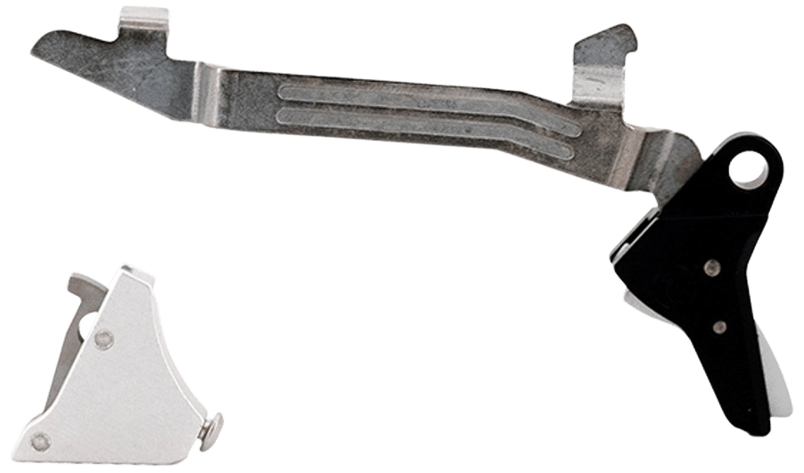 Timney Triggers ALPHAGLOCK5 Alpha Competition 9mm Luger/40 S&W/22 LR, Silver Straight Trigger, Compatible w/Glock Gen5 & Glock 44
