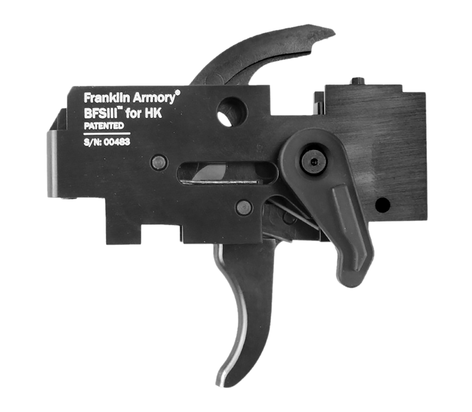 Franklin Armory 0550000BLK Binary  Black Curved Trigger Fits HK 91/93 Ambidextrous