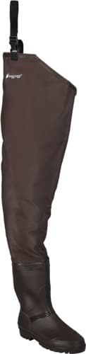 FROGG TOGGS MEN'S RANA PVC LUG SOLE HIP WADER BROWN SIZE 12