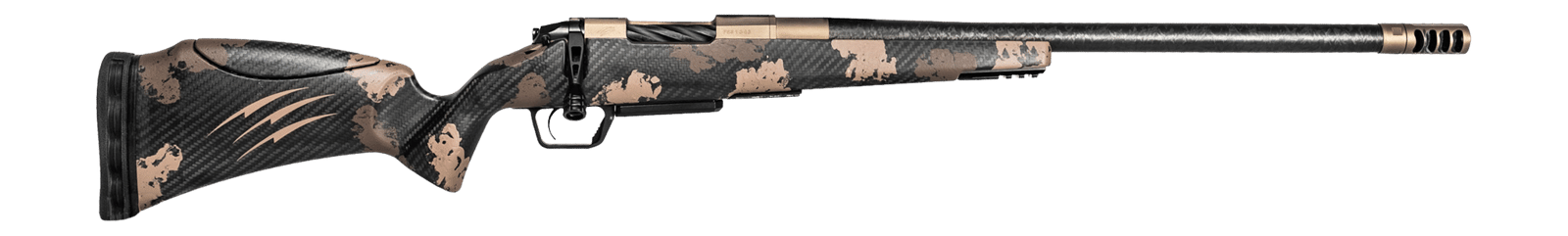 Fierce Firearms ROGSCMX22CM18BRS Carbon Mini Rogue XP 22 Creedmoor 3+1 18" Carbon Fiber Match Grade Barrel, Smoked Bronze Cerakote Steel Drilled & Tapped Receiver, Sonora Ambush Camo Adj Comb & BiPod