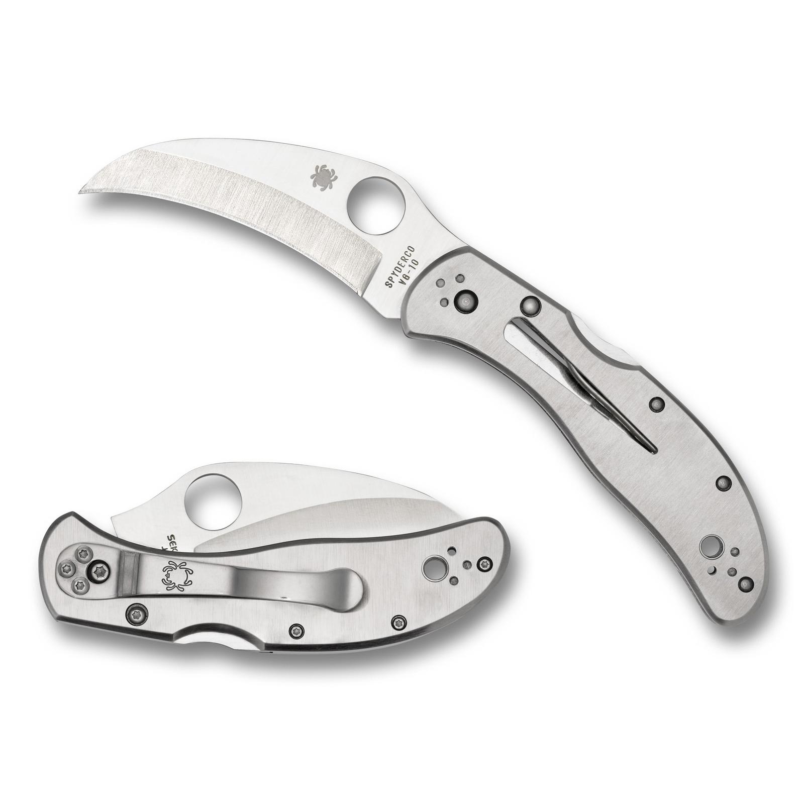 SPYDERCO HARPY CLIPIT SS 2.75" SILV