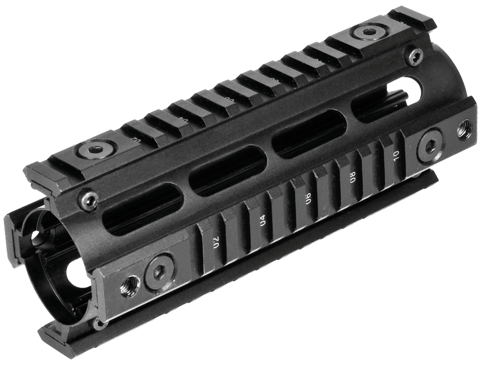 NcStar MAR4S Quad Rail Carbine Length AR-15 Black Hardcoat Anodized Aluminum 6.70"