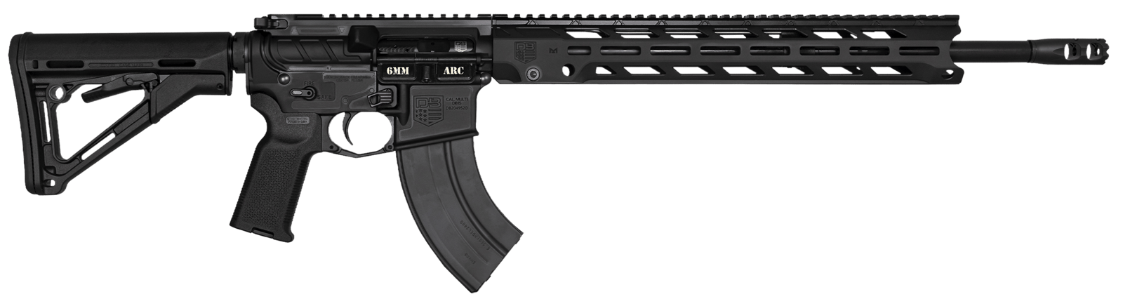 Diamondback DB1784V001 DB10  6mm ARC 26rd 18" Black Nitride Black Hard Coat Anodized 7075-T6 Aluminum Receiver Magpul MOE K2 Grip
