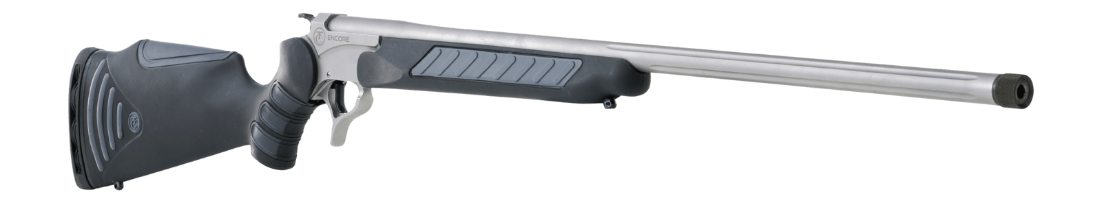 Thompson Center Arms, LLC 8243R Encore ProHunter 350 Legend 1rd 26" Stainless Fluted Threaded Barrel, Stainless Steel Drilled & Tapped Receiver, Black FlexTech Synthetic Stock