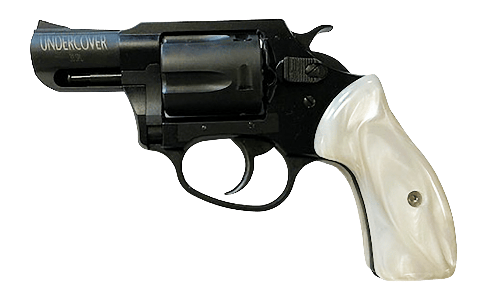 Charter Arms 13822 Undercover Lite Small 38 Special 5 Shot 2" Black Passivate Steel Barrel & Cylinder, Black Passivate Aluminum Frame, White Pearlite Grip, Transfer Bar Safety, Exposed Hammer