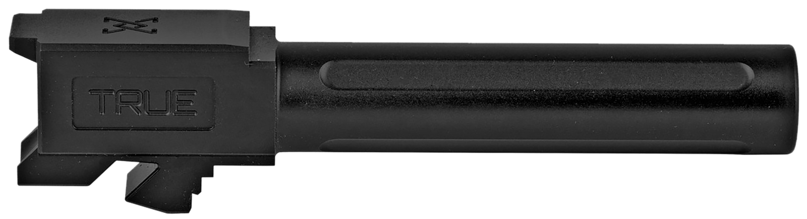 True Precision Inc TPG19BXBL Glock  9mm Luger 4" Fluted Black Nitride Stainless Steel, Fits Glock 45/19X/19 Gen1-5