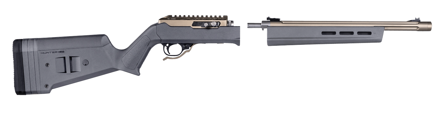 Magpul MAG760-GRY Hunter X-22 Stock Fixed Adjustable Comb Stealth Gray Synthetic for Ruger 10/22 Takedown