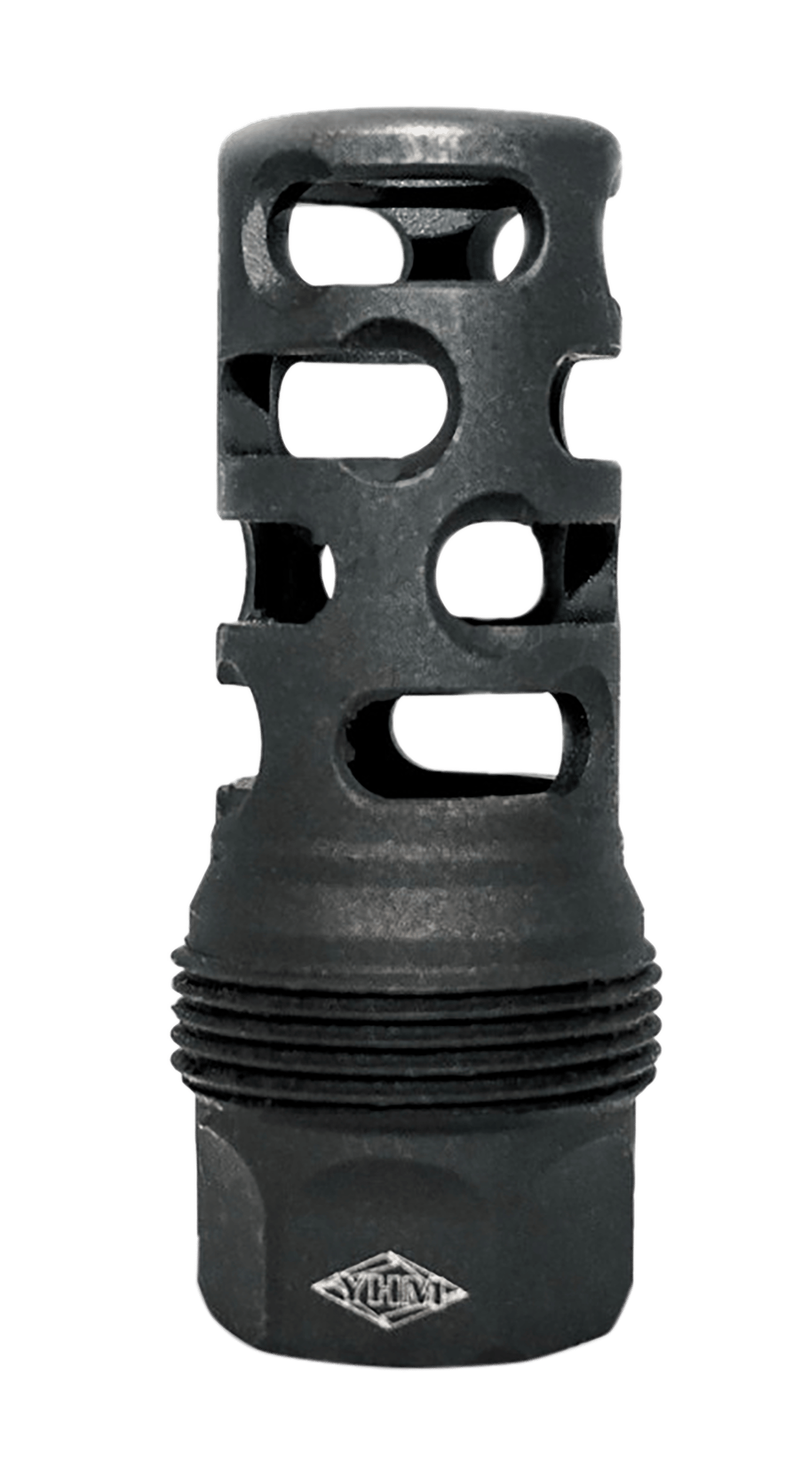 Yankee Hill 4405MB28 sRx Q.D. Muzzle Brake Long Black Phosphate Steel with 1/2"-28 tpi, 9mm, 2.30" OAL & 9.375" Diameter for sRx Adapters