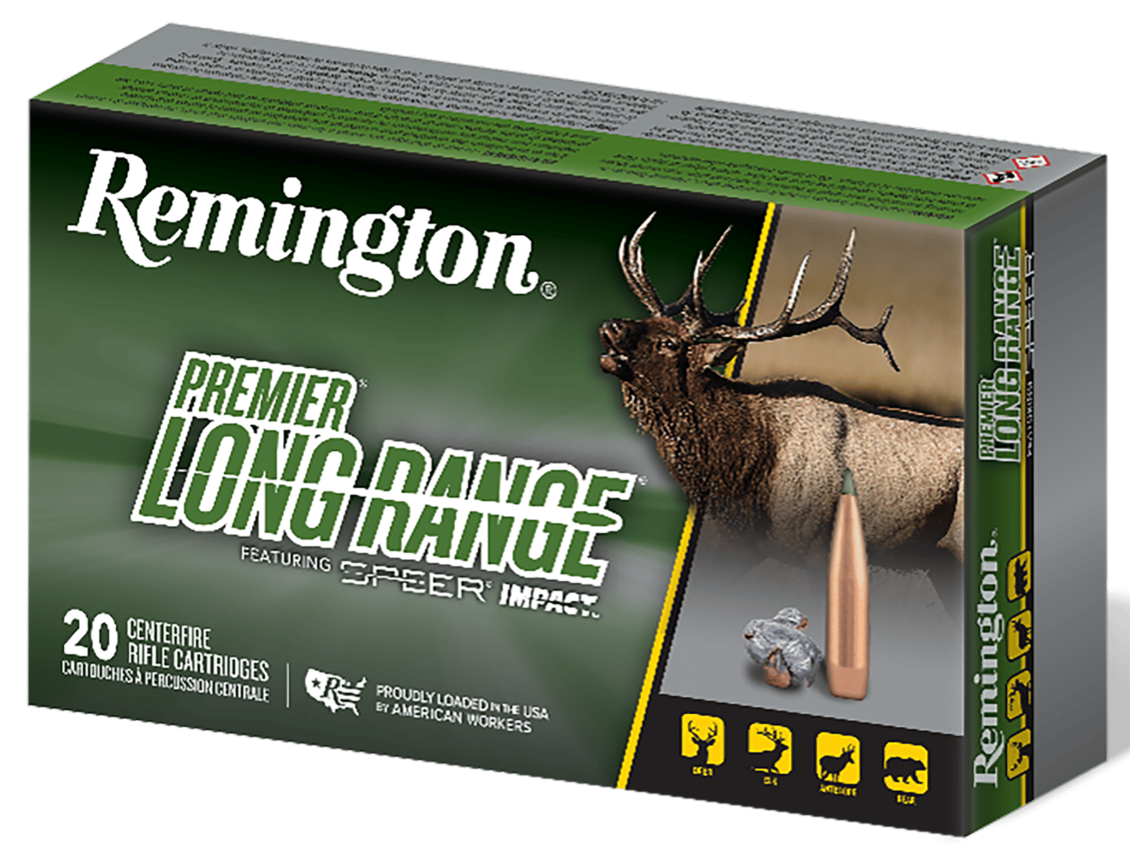 Remington Ammunition R28829 Premier Long Range 7mmPRC 175gr Speer Impact 20 Per Box/10 Case