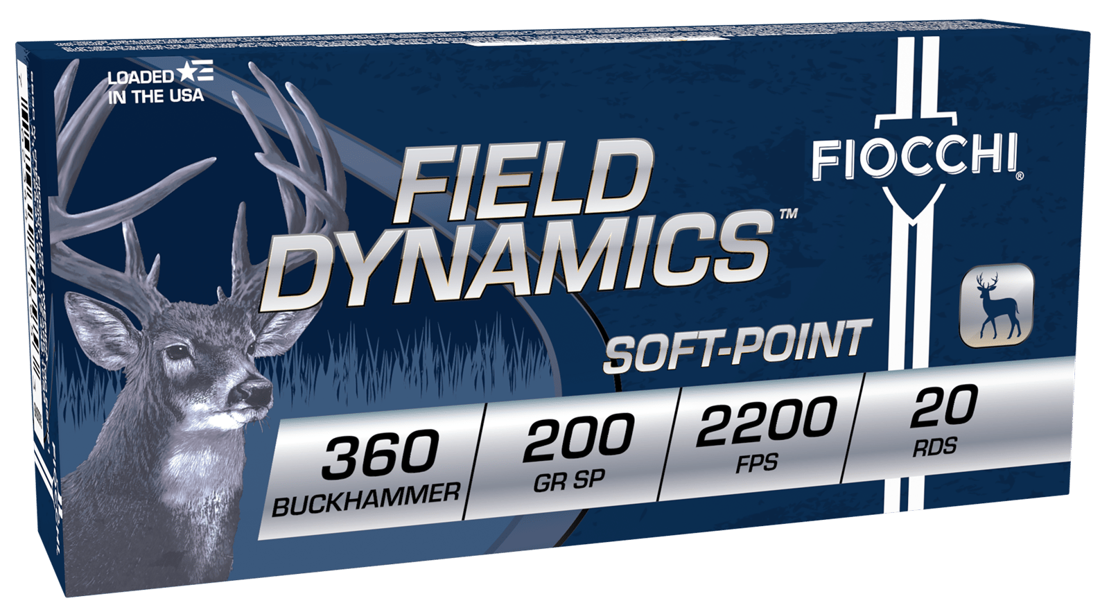 Fiocchi 360BHB Field Dynamics  360Buckhammer 200gr Soft Point 20 Per Box/10 Case