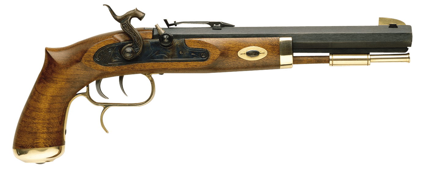 Traditions P1100 Trapper  SAO 50 Cal #11 Percussion 9.75" 1rd Blued Frame & Barrel Hardwood Grip