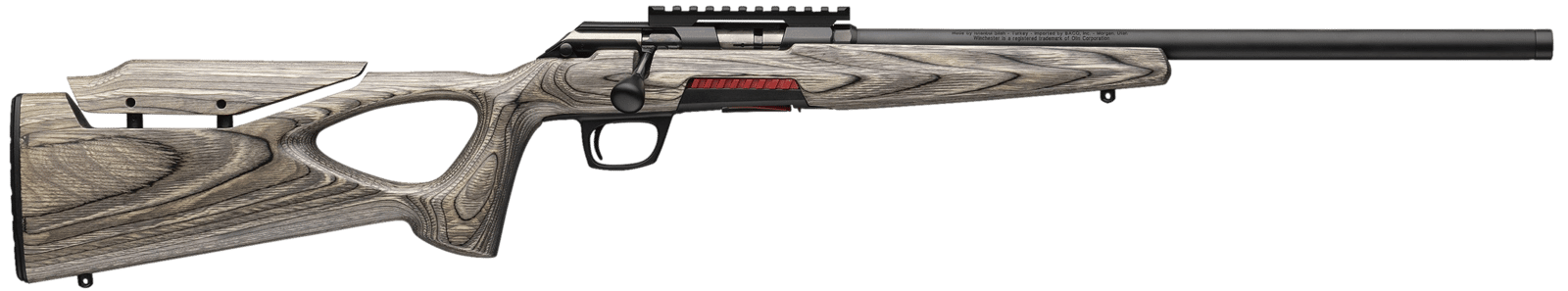 Winchester Repeating Arms 525227102 Xpert Target 22 LR 10+1 18" Matte Black Threaded Bull Barrel, Matte Black Picatinny Rail Steel Receiver, Gray Adj Comb & LOP Thumbhole Laminate Stock