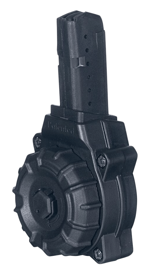 ProMag DRMA26 Standard  30rd Drum 9mm Luger Fits AR-15, Compatible w/Glock Style Magazines Black DuPont Zytel Polymer