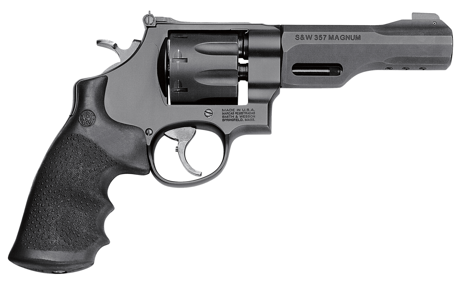 Smith & Wesson 170269 Model 327 Performance Center TRR8 357 Mag or 38 S&W Spl +P Black Stainless Steel 5" Barrel & 8rd  Cylinder, Black Scandium Alloy N-Frame , Black Synthetic Grip , Optics Ready