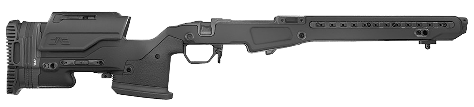 Mdt Sporting Goods Inc 105379BLK JAE-700 G4  Black Anodized Aluminum, Adj. Cheekrest, Interchangeable Grips, Full Length M-LOK Rail, Adj. Mag Well, Removable Panels, Rubber Palm Rest, QD Sling Cups