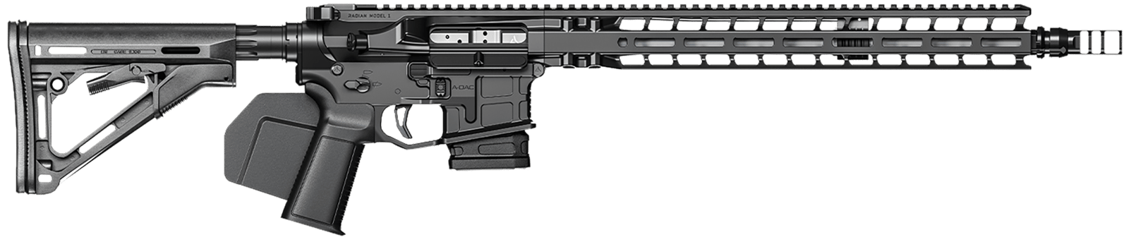 Radian Weapons R0259 Model 1 Carbine *CA Compliant 223 Wylde 10+1 16", Radian Black Billet Rec/M-Lok Handgaurd, Paddle Grip & Fixed CTR Stock, Dead Air Keymo Flash Hider, Ambi Controls, Vertex Trigger