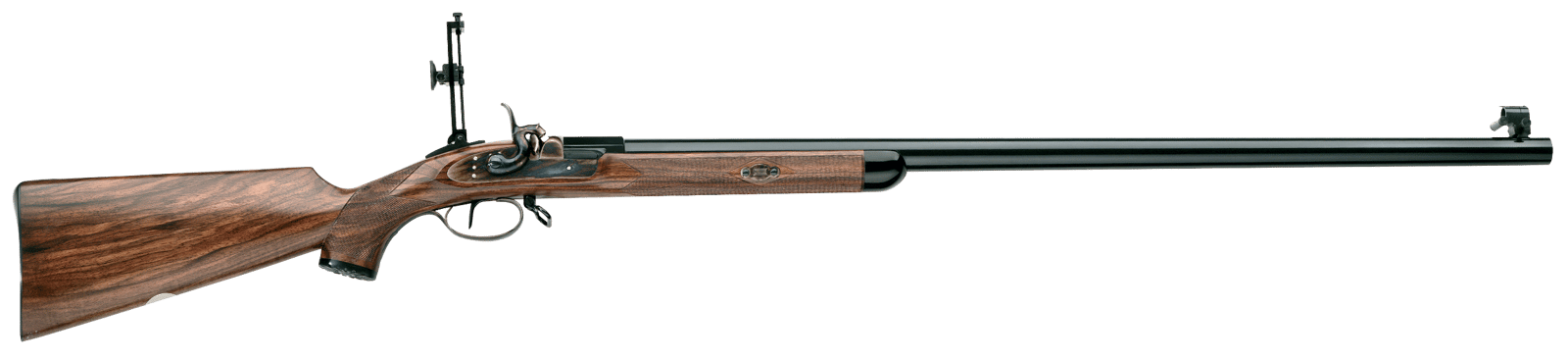 Taylors & Company 210065 Gibbs Pedersoli 45 Cal Percussion 32.31" Blued Single Shot Steel Barrel, Color Case Hardened Steel Receiver, Fixed Checkered Walnut Stock