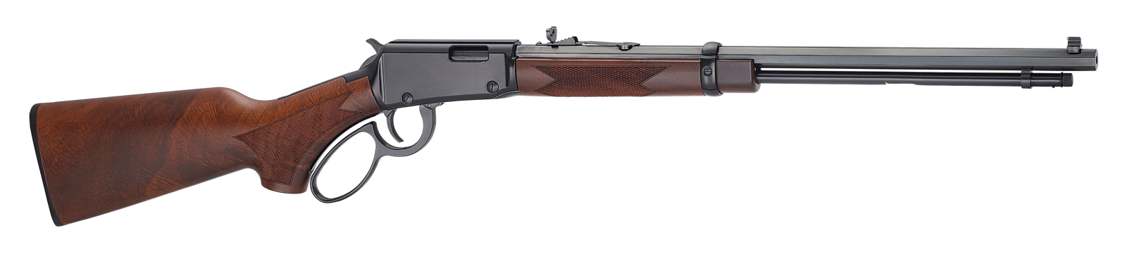 Henry H001TPG22 Western Frontier 22 S/L/LR 16/17/23+1 20" Blued Octagon Barrel, Black Aluminum Grooved Receiver, American Walnut Fixed w/Pistol Grip Stock