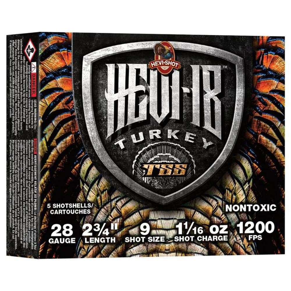 HEVI-Shot Hevi-18 Shotshells 28ga 2-3/4" 1-1/16oz 1200 fps #9 5/ct