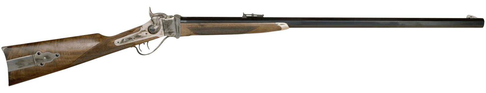 Cimarron AS200 1874 Rifle From Down Under II 45-70 Gov 1rd 34" Blued Octagon Barrel, Color Case Hardened Stainless Steel Receiver, Walnut Fixed Stock, Right Hand