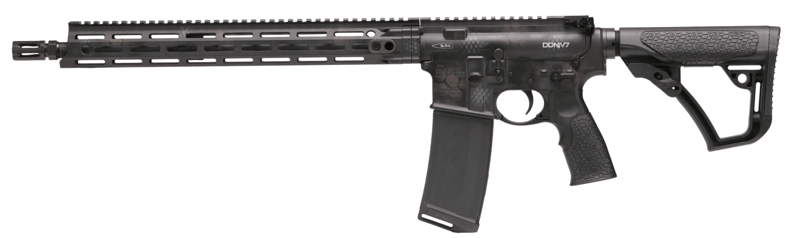 Daniel Defense 0212802267047 DDM4 V7 5.56x45mm NATO 16" 30+1 Rattlecan Cerakote 6 Position w/SoftTouch Overmolding Stock