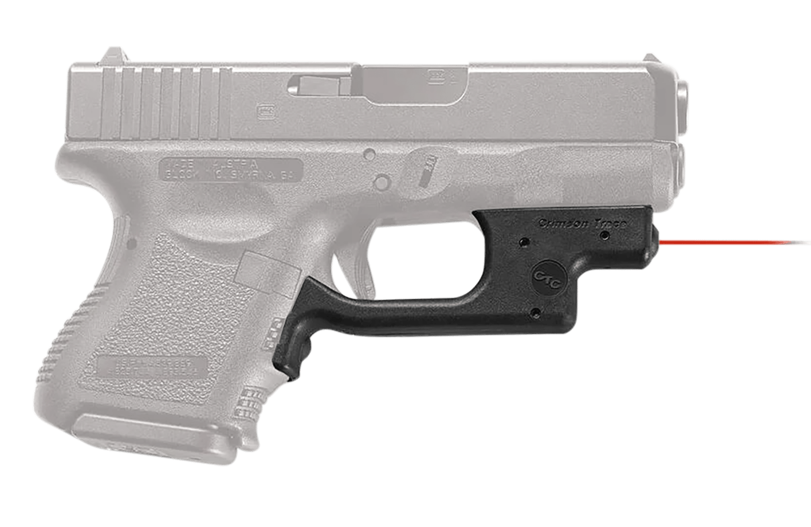 Crimson Trace 0123401 Laserguard  Compatible w/Glock Compact & Sumcompact, Red Laser Black Polymer