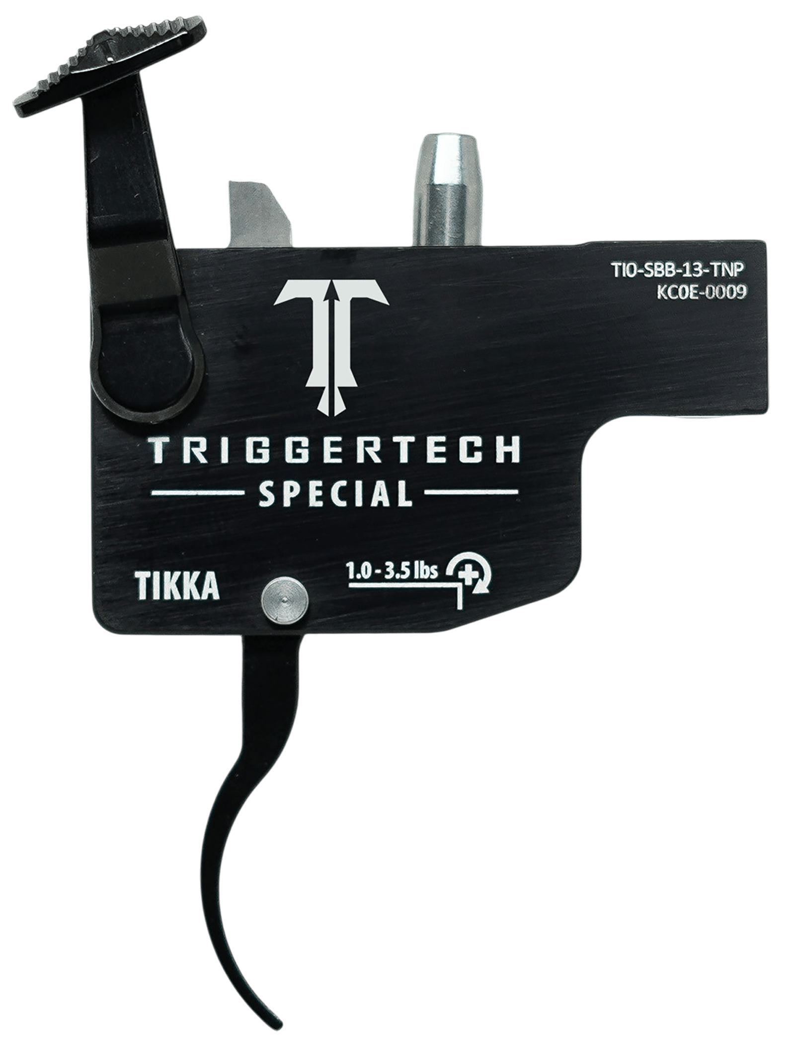 TriggerTech TILSBB13TNP Diamond  Black Curved Lever Fits Tikka Left Hand