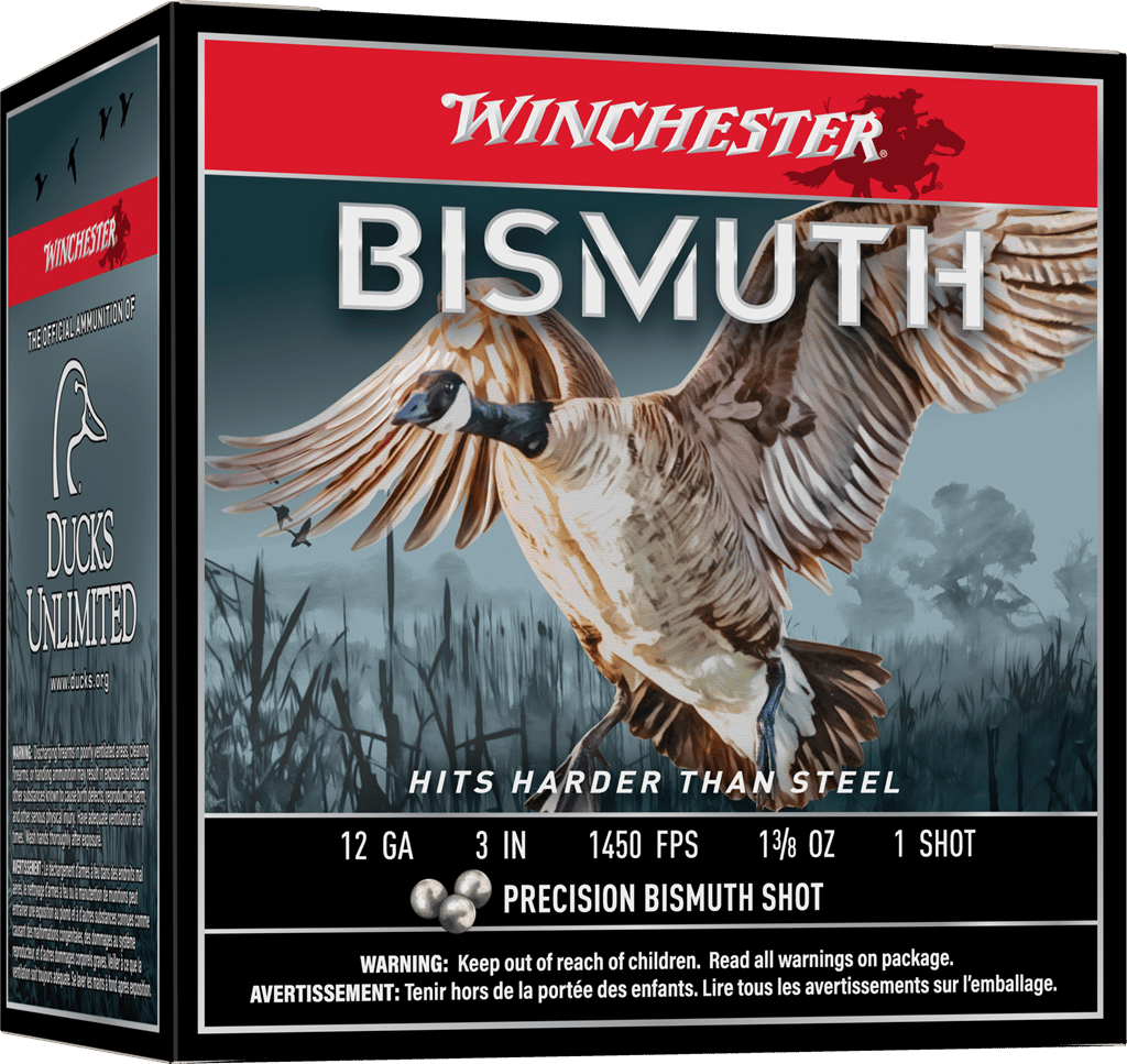 Winchester Ammo SWB1231 Bismuth  12Gauge 3" 1 3/8oz Tin Plated Bismuth 1Shot 25 Per Box/10 Case