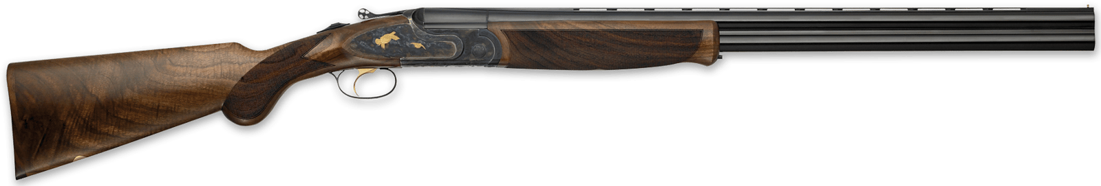 F.A.I.R. FRJBPRTG2828 Jubilee Prestige Tartargua Gold Full Size 28 Gauge Break Open 2.75" 2rd 28" Blued Over/Under Barrel, Gold Engraving Aluminum Receiver, Fixed Walnut Stock, Ambidextrous