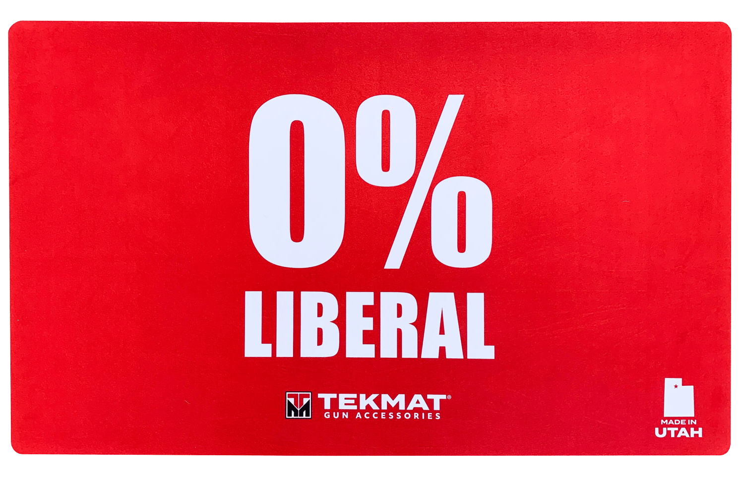 TekMat TEK42LIBERAL Zero Percent Liberal Door Mat Red Rubber 42" Long 0% Liberal