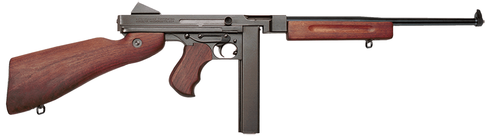 Thompson TM1C M1 Carbine Lightweight Carbine 45 ACP Caliber with 16.50" Barrel, 30+1 Capacity (Stick), Black Hard Coat Anodized Metal Finish, American Walnut Stock Wood Grip Right Hand