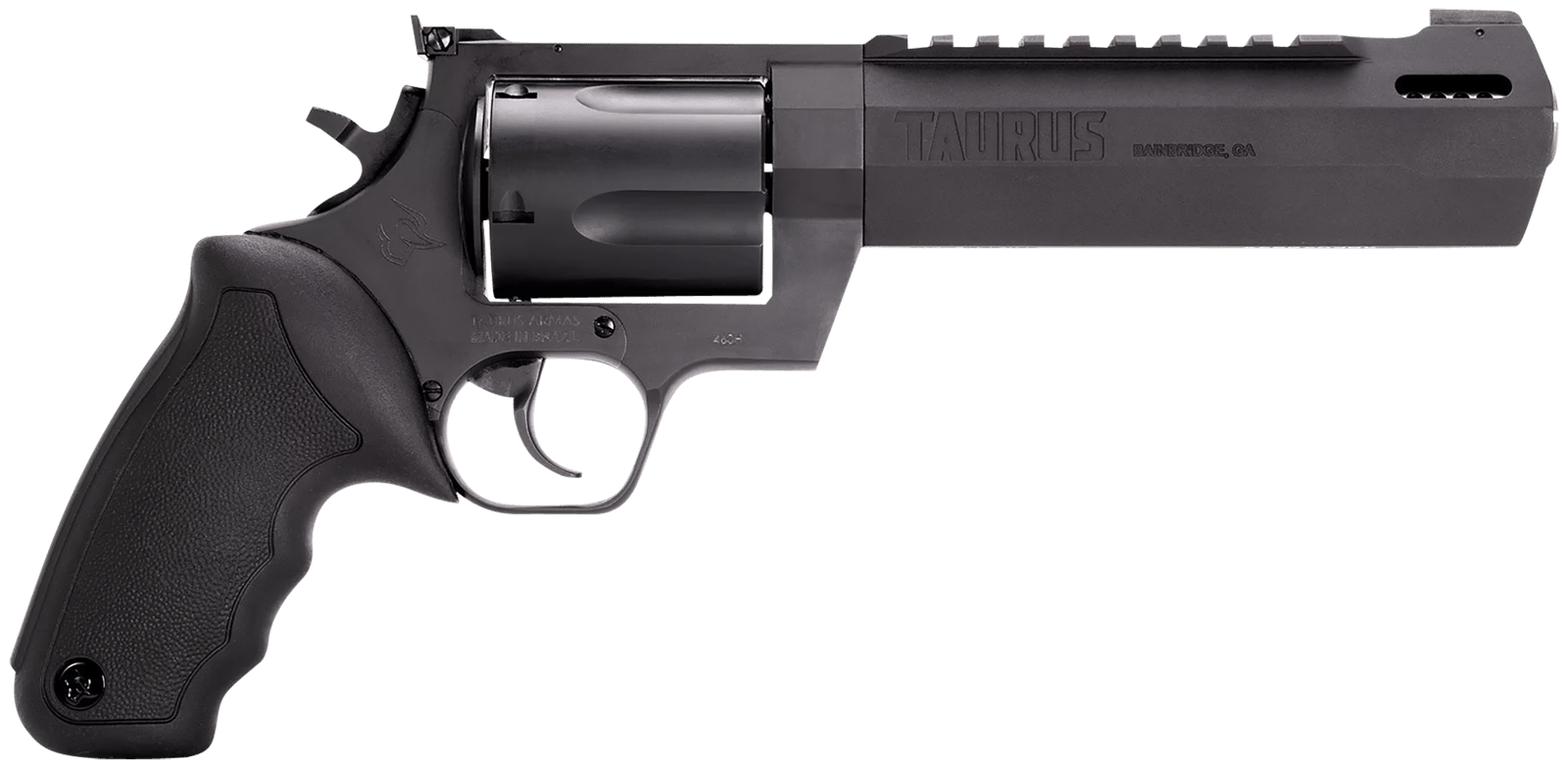 Taurus 2460061RH Raging Hunter  460 S&W Mag 5rd 6.75" Matte Black Barrel Matte Black Oxide Steel Cylinder & Frame Black Rubber with  Integrated Cushion Insert Grip