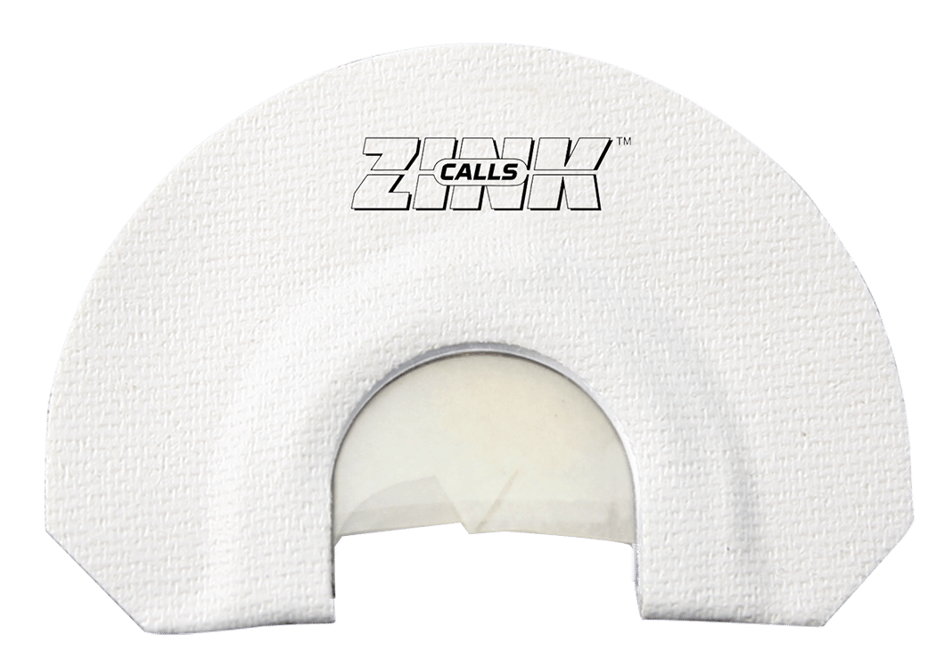 ZINK ZNKZNK312 Lucky Lady  Diaphragm Call Triple Reed Turkey Sounds White V-Notch Cut