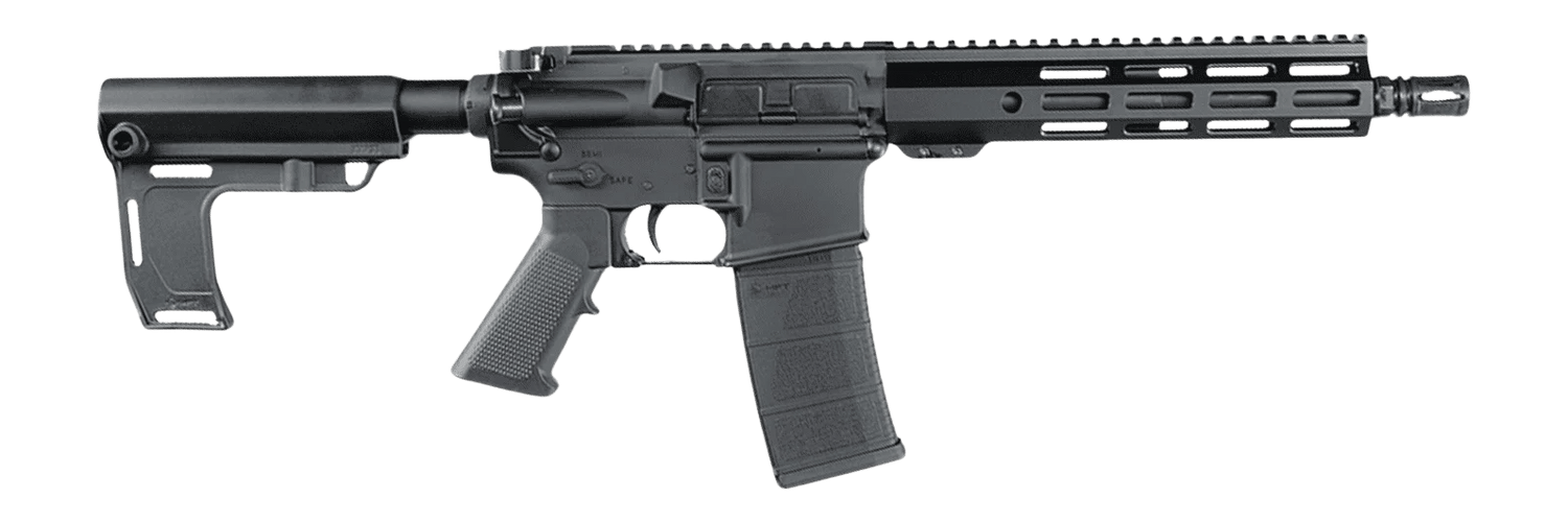 Andro Corp Industries 30010HBMPS ACI-15 Halo 300 Blackout 30+1 10" Black Nitride Threaded Barrel, Black Anodized Aluminum Receiver w/Picatinny Rail, M-LOK Handguard, Black Polymer SBA3 Pistol Brace, A
