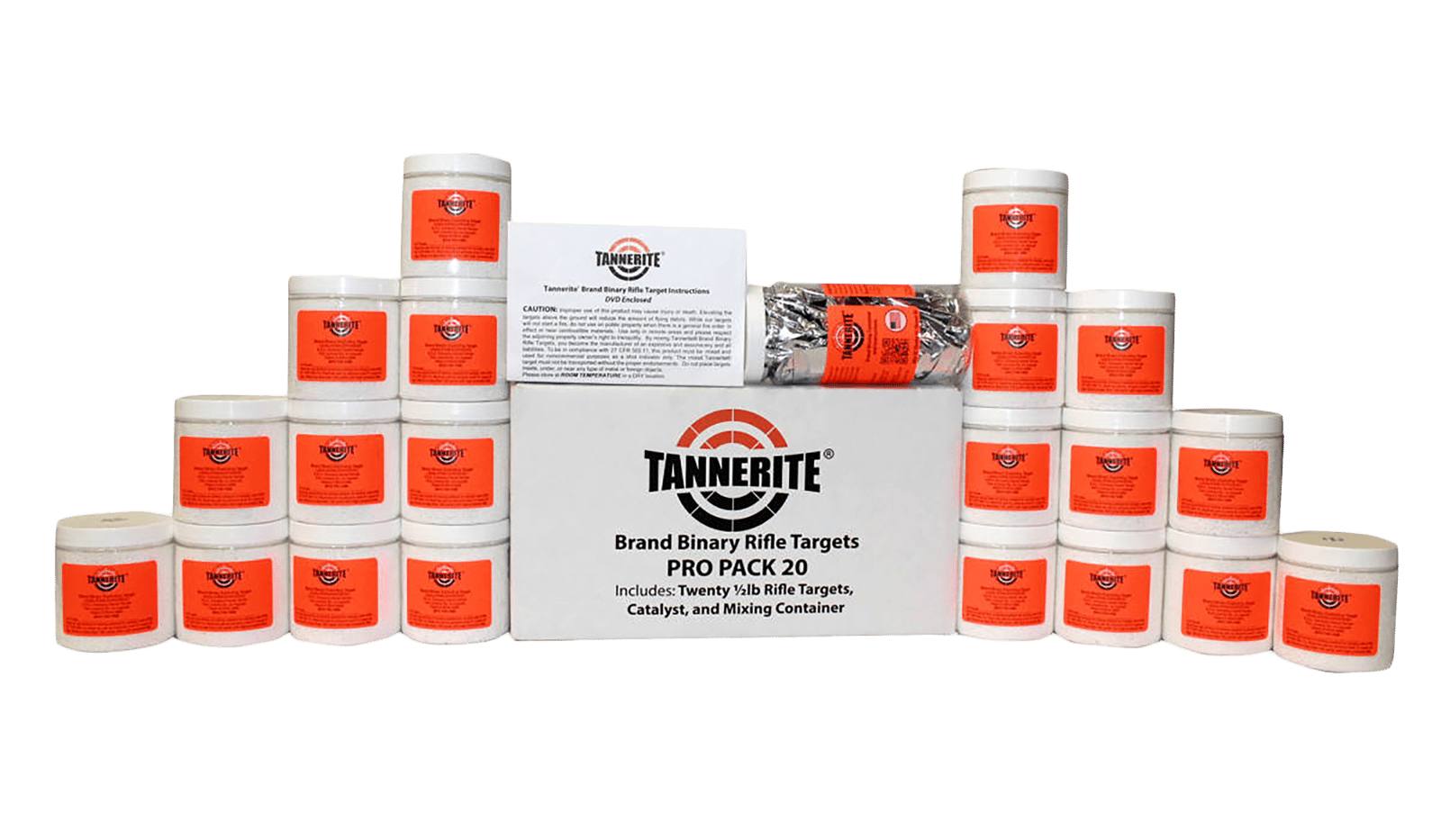 Tannerite PP20 Pro Pak  Impact Enhancement Explosion White Vapor Centerfire Rifle Firearm 0.50 lb 20 Targets