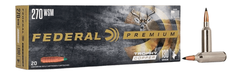 Federal P270WSMTC1 Premium  270WSM 130gr Trophy Copper 20 Per Box/10 Case