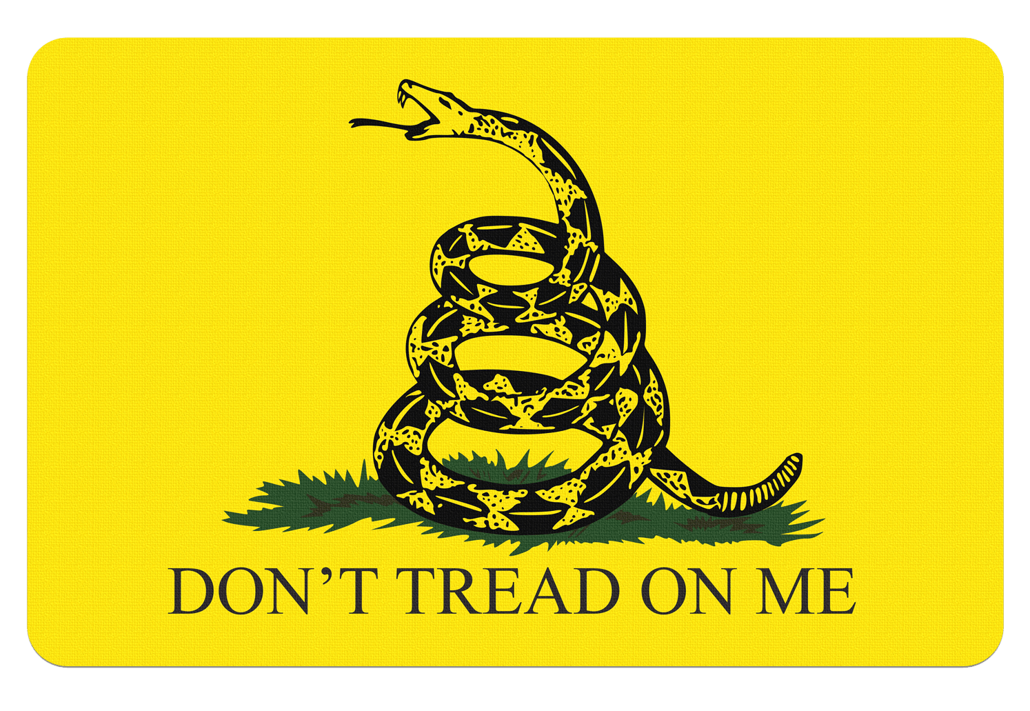 TekMat TEKR17GADSDEN Gadsden Flag Cleaning Mat Black/Yellow Rubber 11"x17" Snake/"Don't Tread On Me"