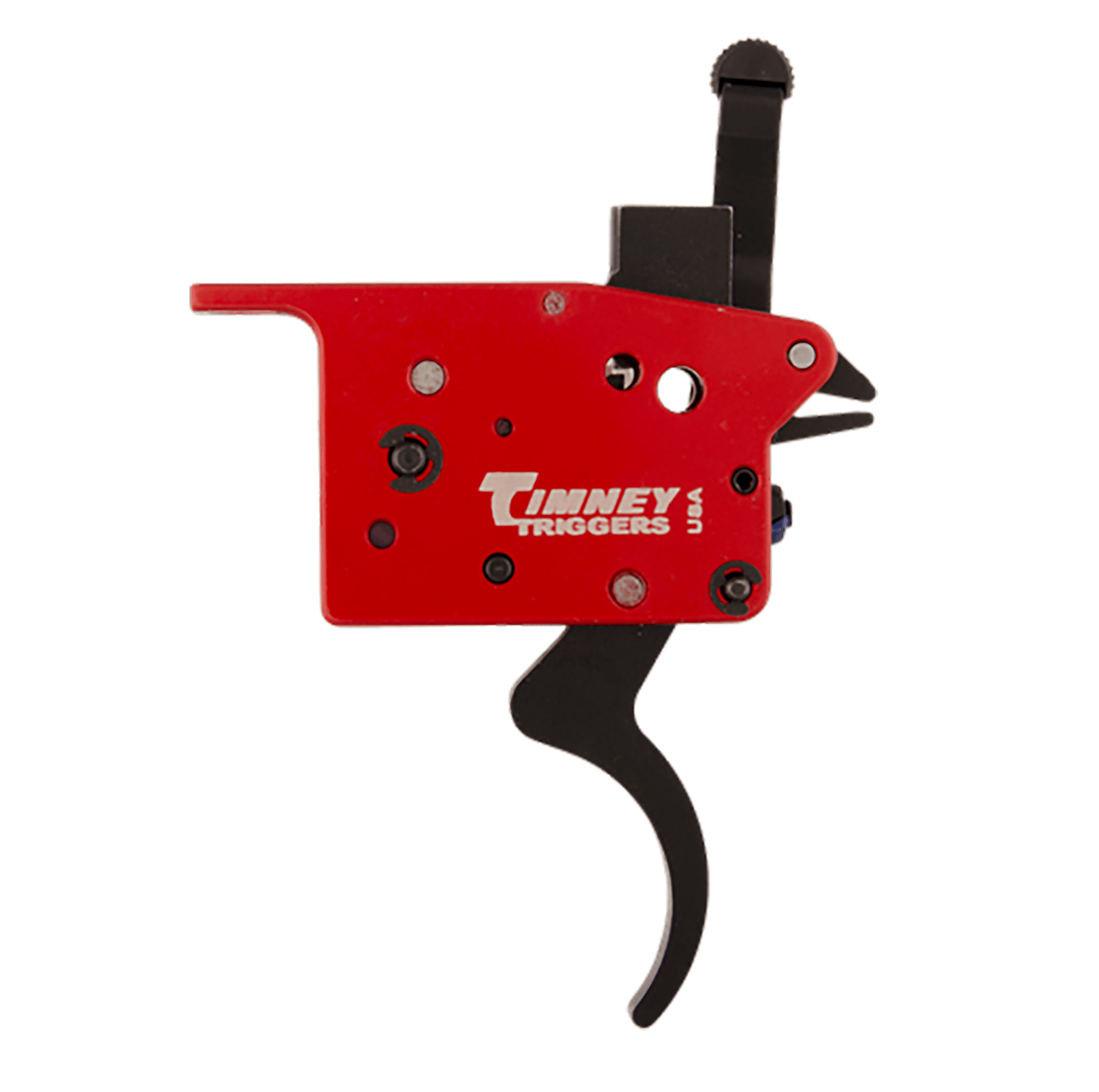 Timney Triggers 307 Featherweight Deluxe  Black/Red Curved Trigger 3 lbs Draw Weight Fits Mosin-Nagant