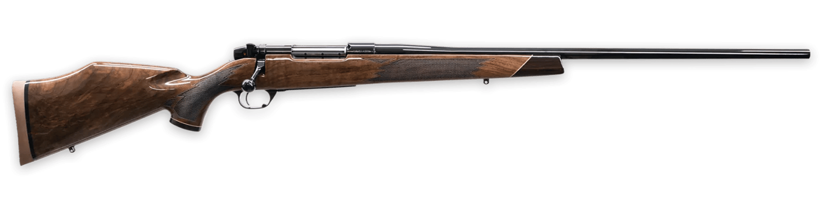 Weatherby MDX01N240WR4O Mark V Deluxe Full Size 240 Wthby Mag 4+1 24" High Gloss Fluted Barrel, High Gloss Blued Steel Drilled & Tapped Receiver, Gloss Walnut Fixed Stock, Right Hand