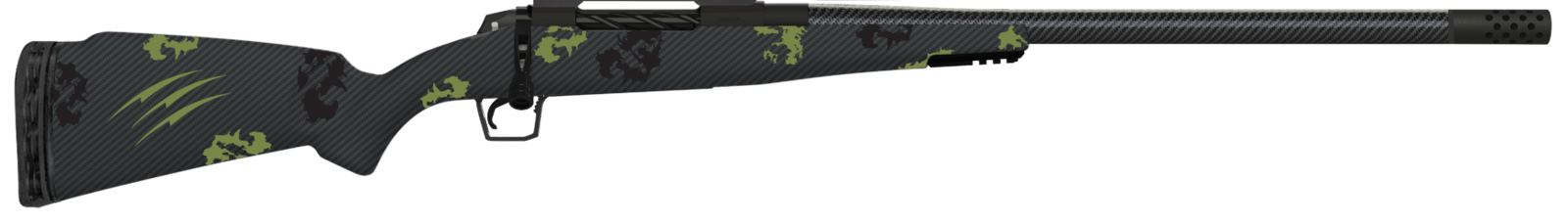 Fierce Firearms TROG308WIN22BF CT Rogue  308 Win 4+1 22" Carbon Fiber Barrel, Black Cerakote Titanium Rec, Forest Camo Rogue Stock