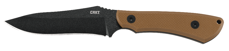 CRKT 2083 Ramadi  4.37" Fixed Plain Black Matte Baked-On Anti Rust SK-5 Steel Blade/Coyote Textured G10 Handle Includes Sheath