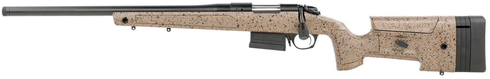 Bergara Rifles B14S351LC B-14 HMR 308 Win 5+1 20" Graphite Black Cerakote Barrel, Black Speckled Brown Molded w/Mini-Chassis, Adjustable LOP & Cheek Piece Stock, Left Hand